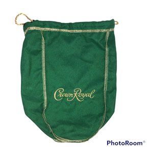 Crown Royal Collector Bag Green from 750ml bottles 9" lot of 5 bags